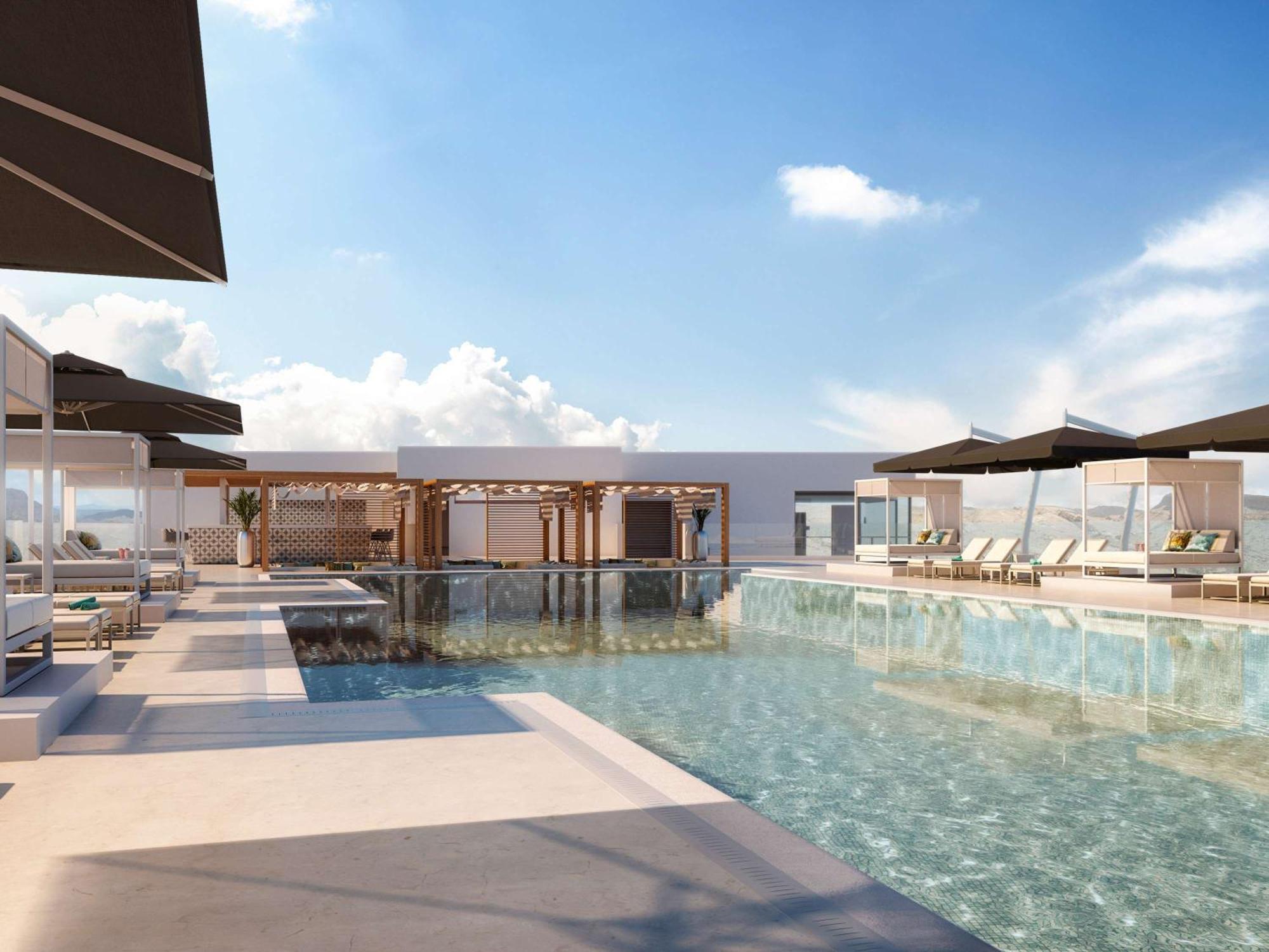 Moevenpick Hotel & Apartments Ghala Muscat Luaran gambar The rooftop pool at the hotel